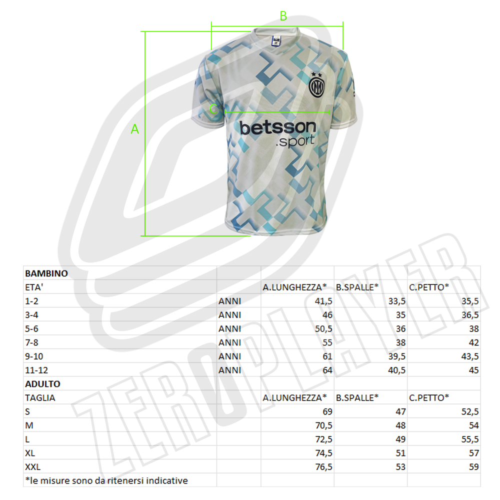 INTER - MAGLIA REPLICA UFFICIALE AWAY ADULTO / BAMBINO 2025/2026 - PERSONALIZZABILE