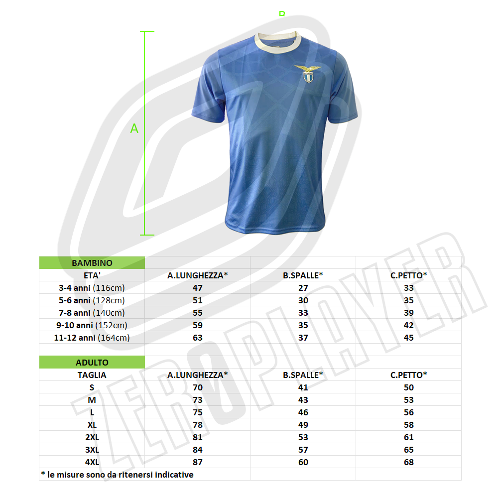 LAZIO - MAGLIA REPLICA UFFICIALE HOME ADULTO / BAMBINO 2025/2026