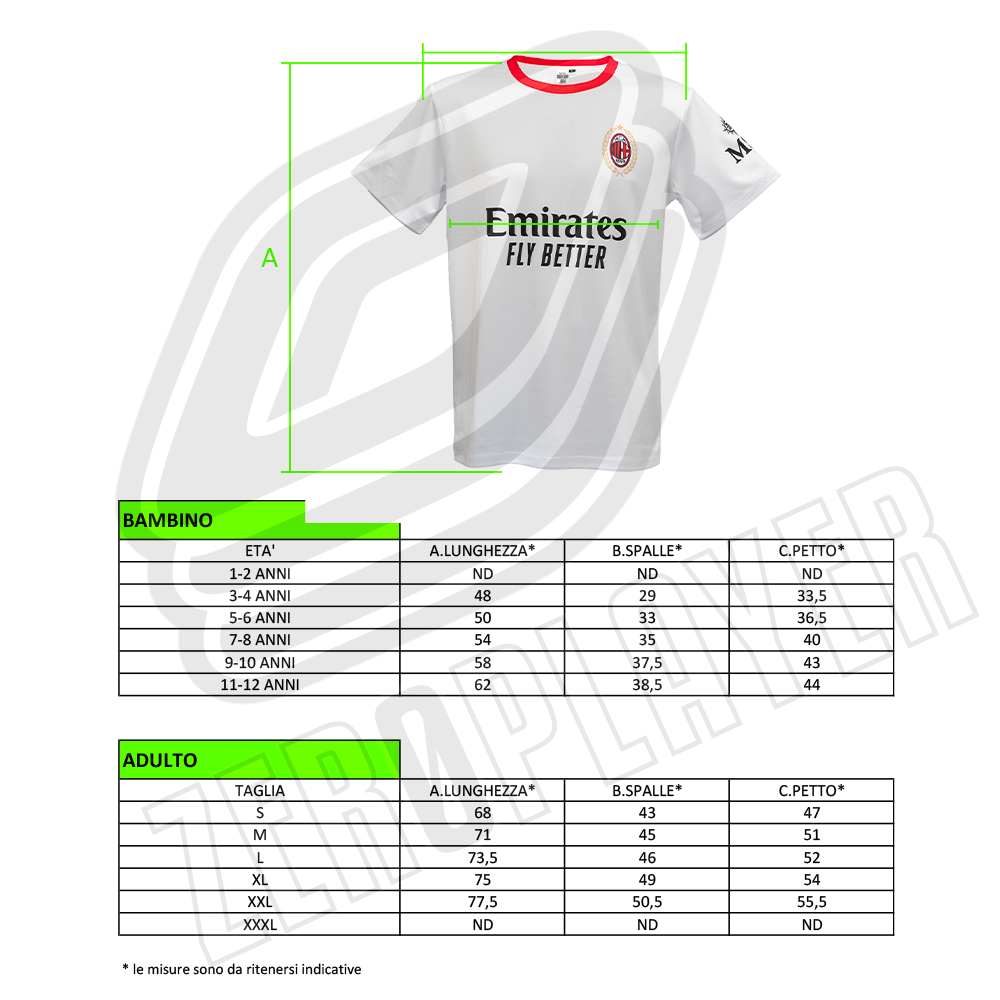 MILAN - MAGLIA REPLICA UFFICIALE AWAY ADULTO / BAMBINO 2026/2027