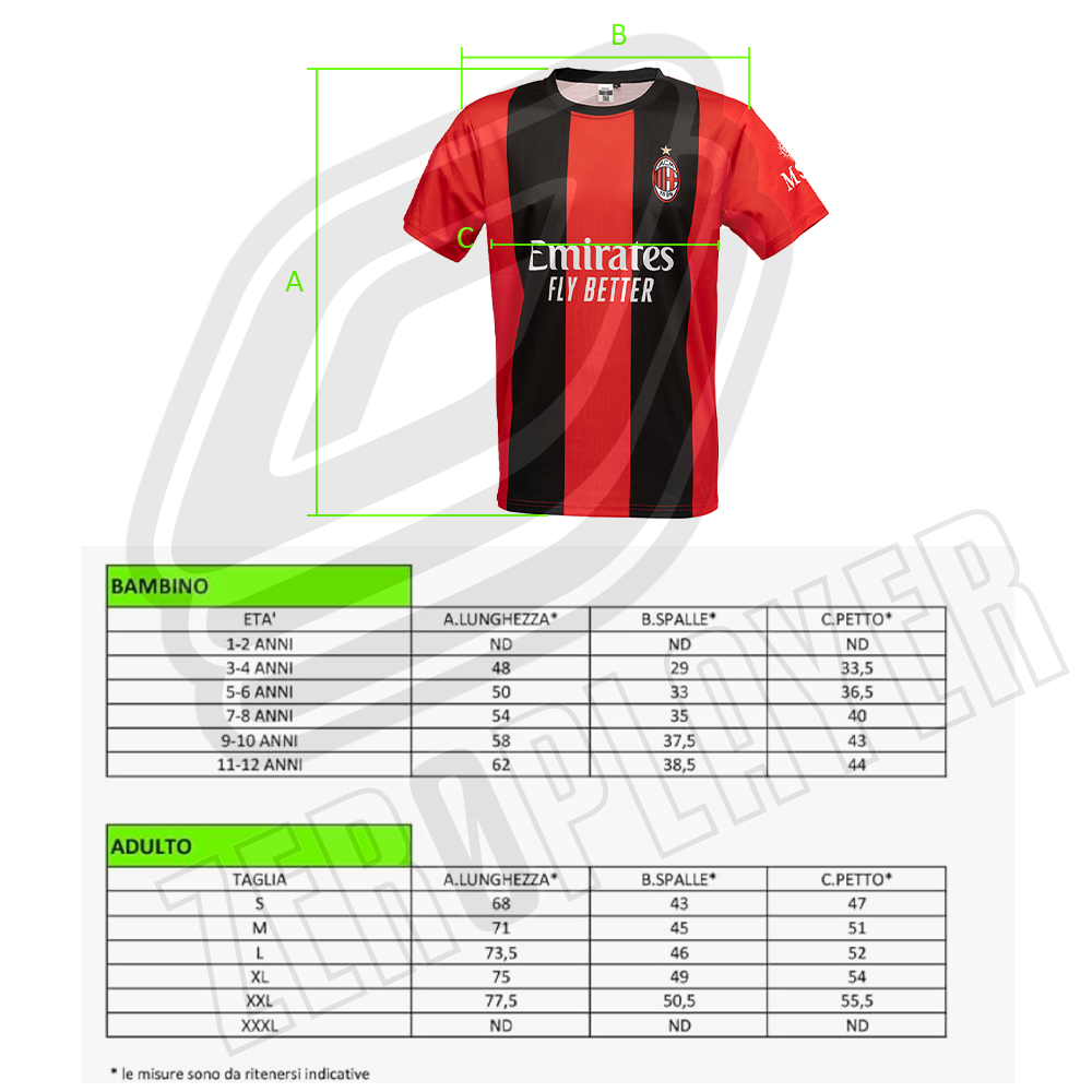 MILAN - MAGLIA REPLICA UFFICIALE HOME ADULTO / BAMBINO 2026/2027