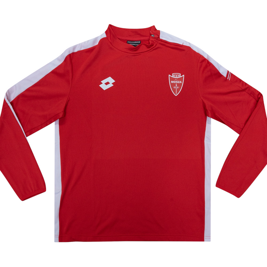 AC MONZA - Felpa allenamento rossa zip laterale