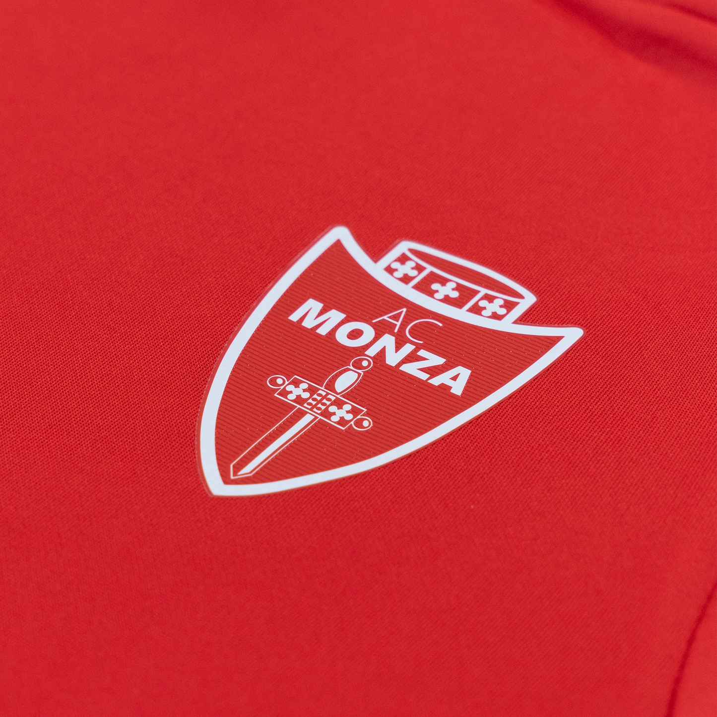 AC MONZA - Felpa allenamento rossa zip laterale  junior