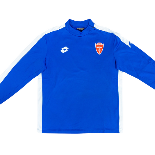 AC MONZA - Felpa allenamento blu zip laterale junior