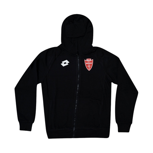 AC MONZA - Felpa con zip e cappuccio Junior nera