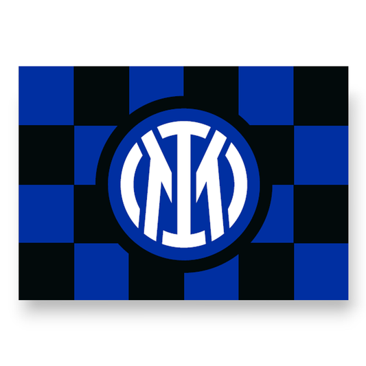 Bandiera Ufficiale Inter FC 100x140 Cm - Neroazzurro, Nuovo Logo, Poliestere, Prodotto Autentico - Foto 1