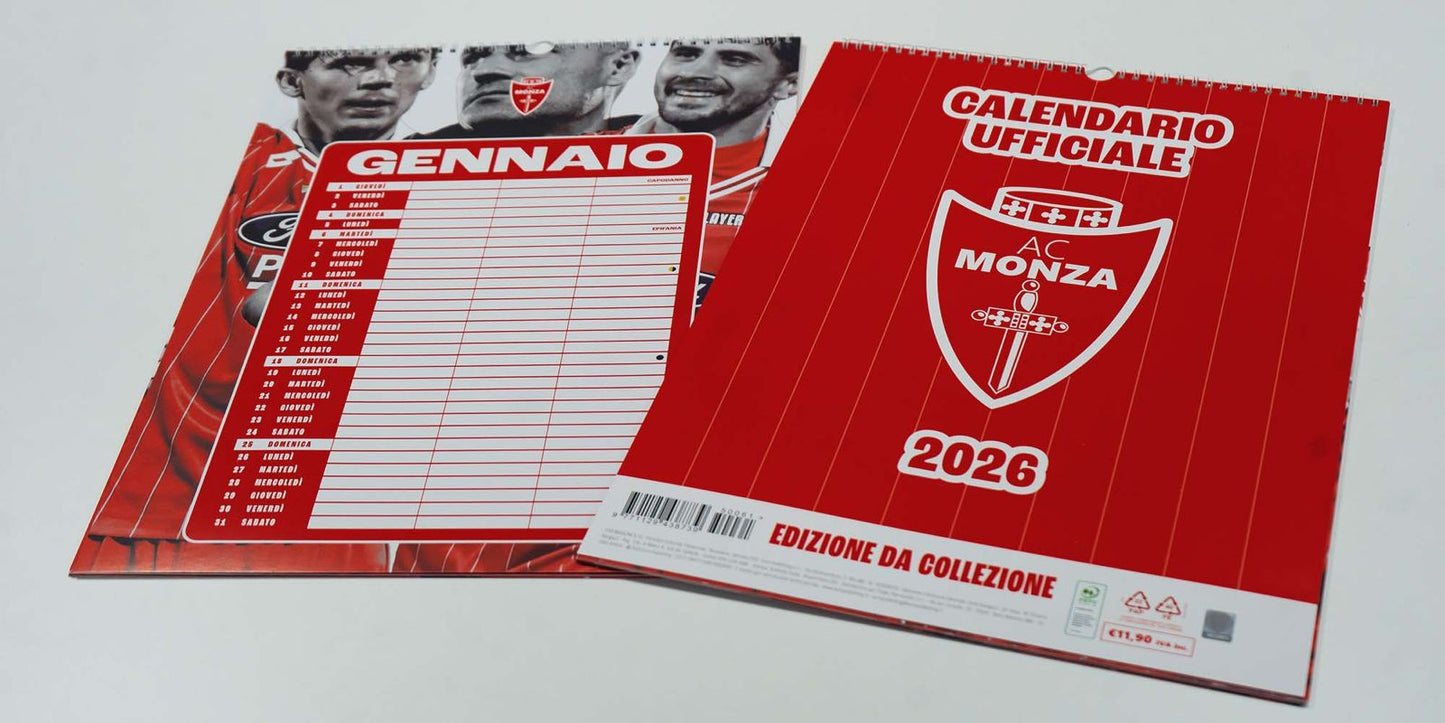AC MONZA - CALENDARIO UFFICIALE 2026