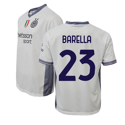 INTER - MAGLIA REPLICA UFFICIALE AWAY ADULTO / BAMBINO 2024/2025 - NICOLO BARELLA