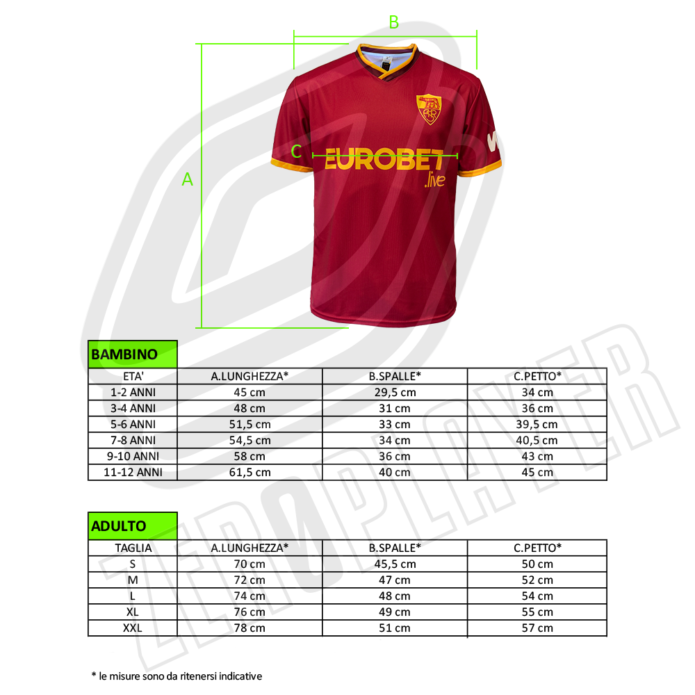 AS ROMA - MAGLIA REPLICA UFFICIALE HOME ADULTO / BAMBINO 2026/2027