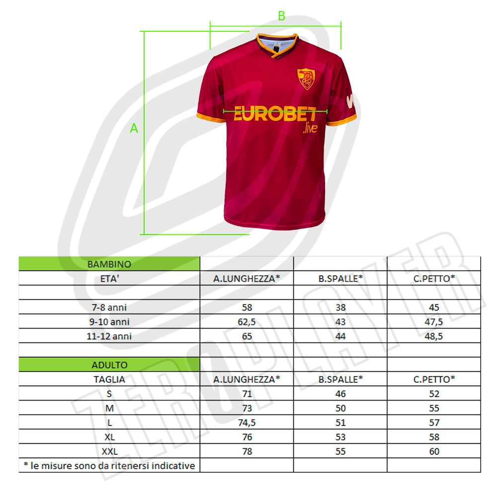 AS ROMA - MAGLIA REPLICA UFFICIALE HOME ADULTO / BAMBINO 2026/2027