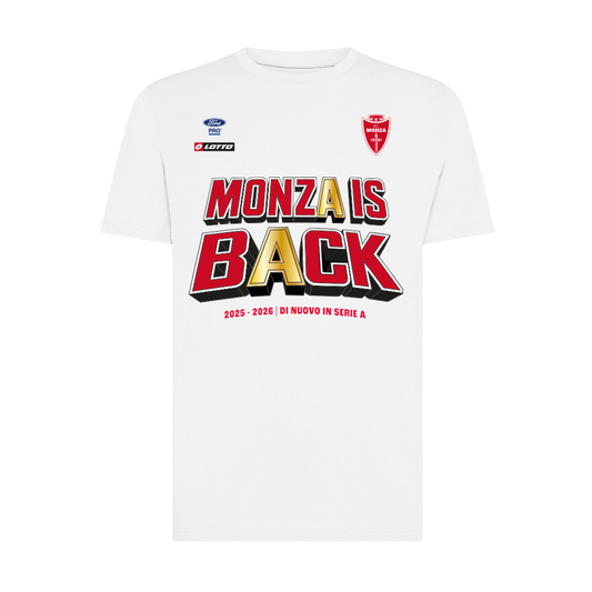 AC MONZA - T-SHIRT CELEBRATIVA "MONZA IS BACK" BIANCA