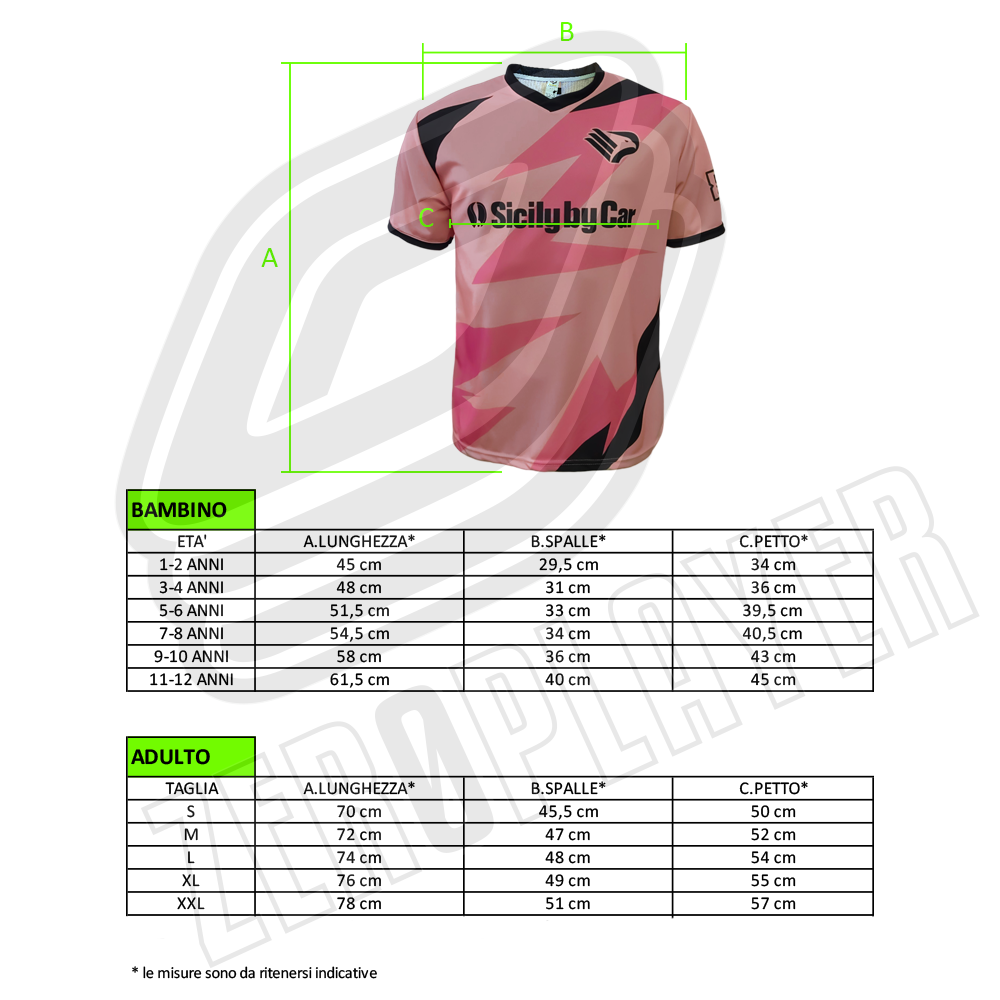 PALERMO - MAGLIA REPLICA UFFICIALE HOME ADULTO / BAMBINO 2026/2027