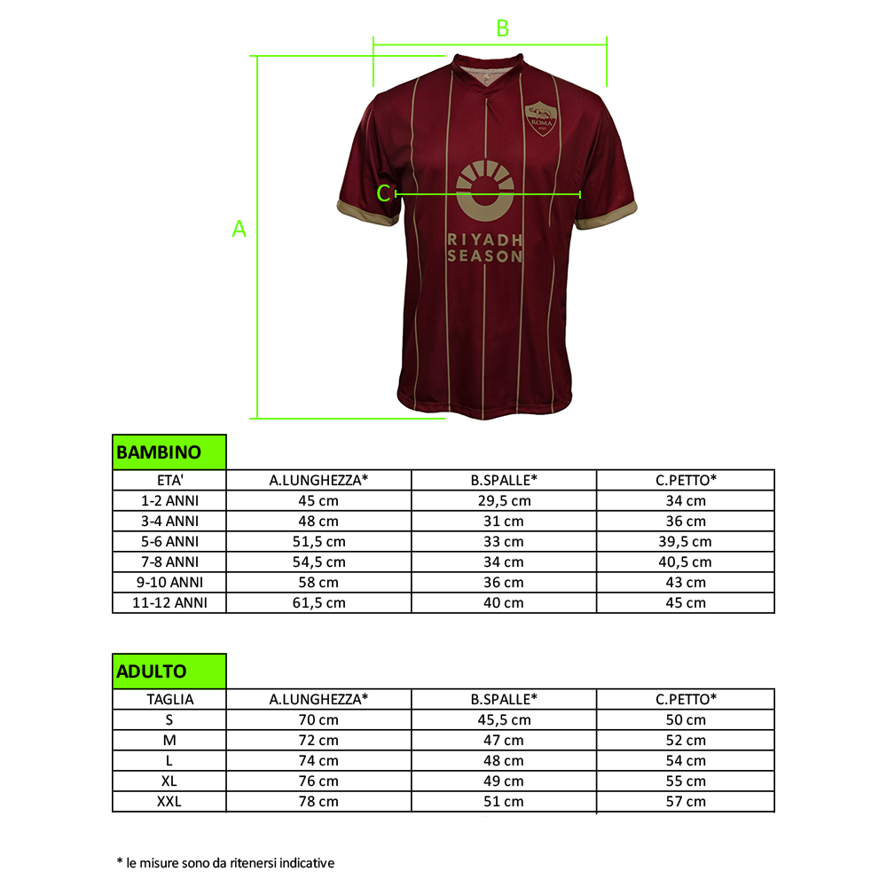 ROMA - MAGLIA REPLICA UFFICIALE HOME ADULTO / BAMBINO 2024/2025 - PERSONALIZZABILE