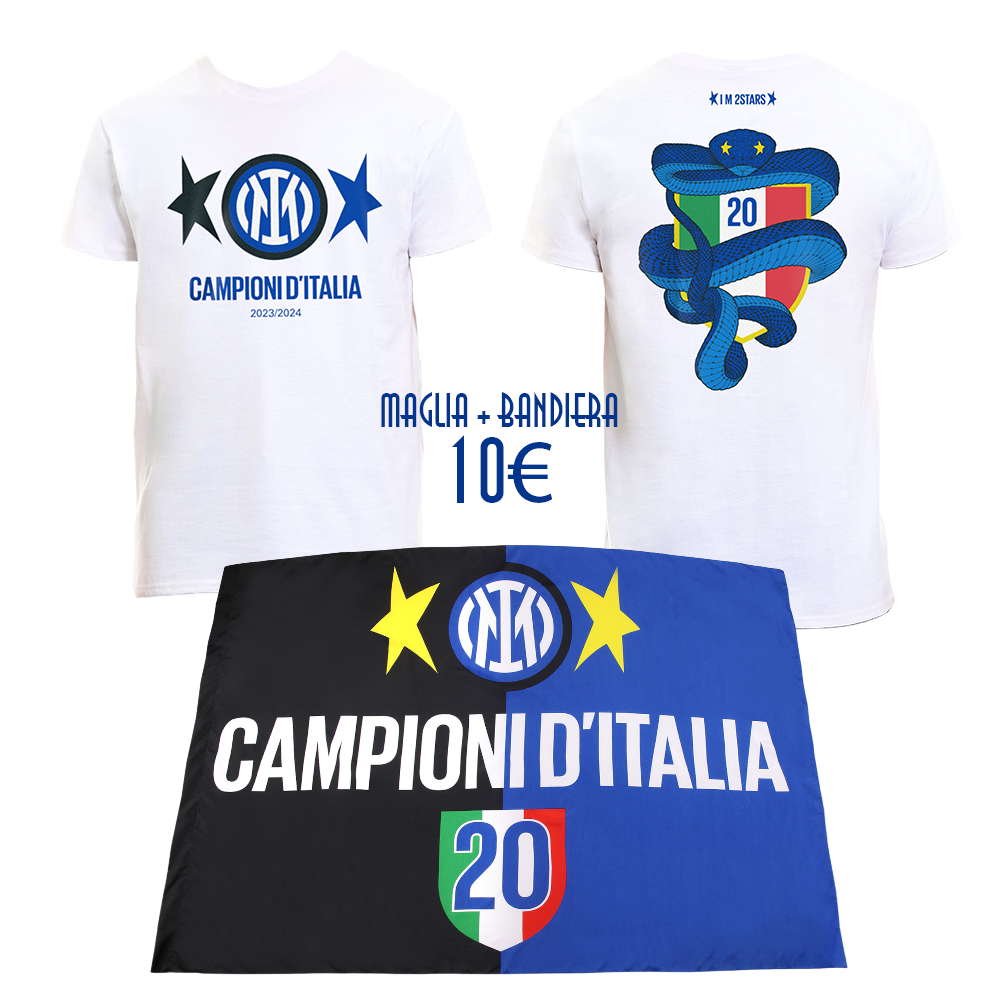 *PROMO INTER* - MAGLIA E BANDIERA CELEBRATIVA DEL 20° SCUDETTO